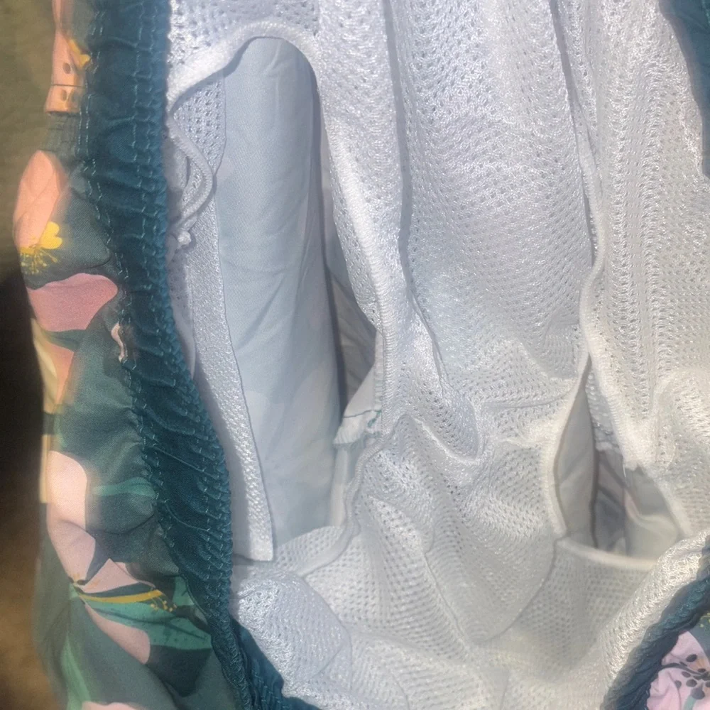 MAD Engine Floral Swim Trunks - Pink and Green
